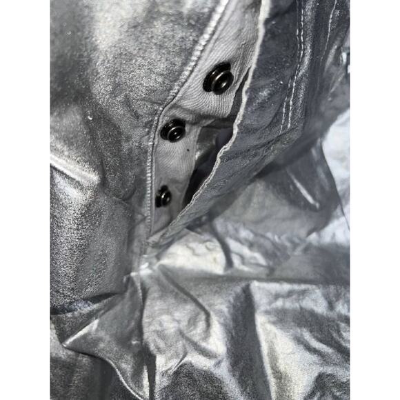 Free People Y2K Pockets Cargo Wide Mesmerize Me Preppy Pants Metallic M A004045 - Picture 4 of 12